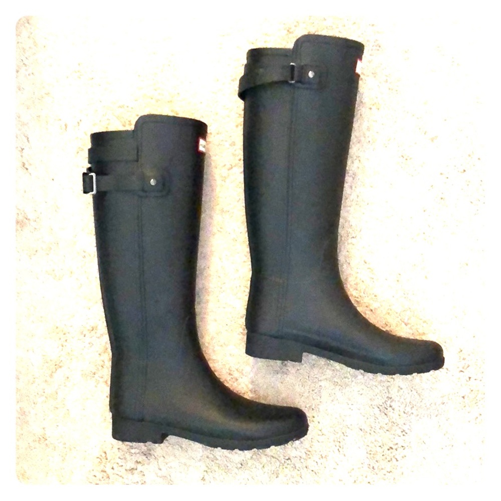 Hunter Rain Boots Refined-BLACK